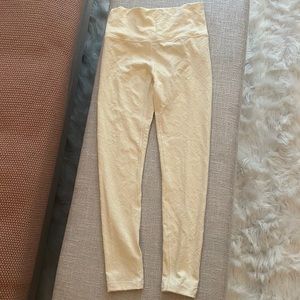 Calia Stay The Path: Cream Textured Leggings